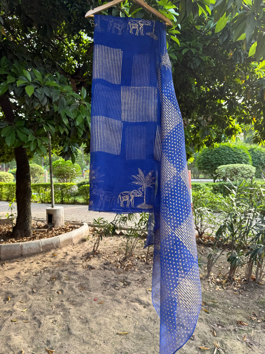 Elephant & Tree Organza Saree