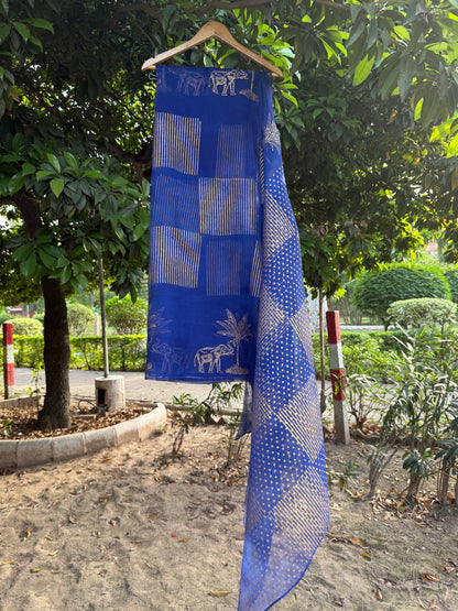 Elephant & Tree Organza Saree