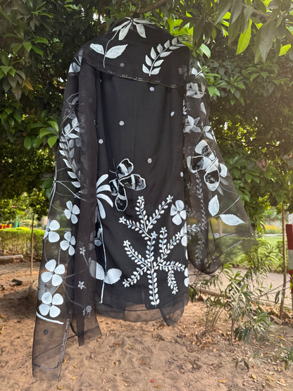 Multi floral chiffon Suit