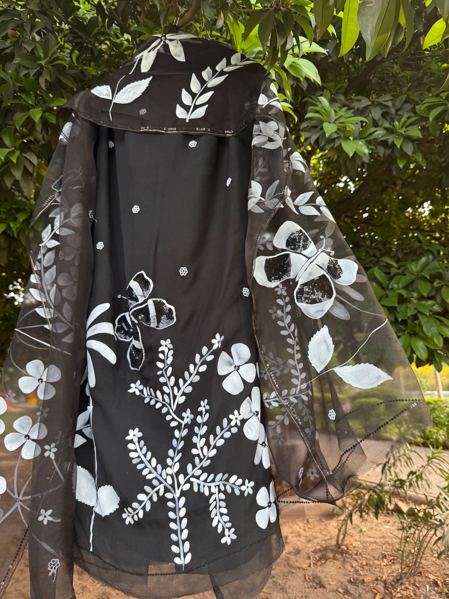 Multi floral chiffon Suit