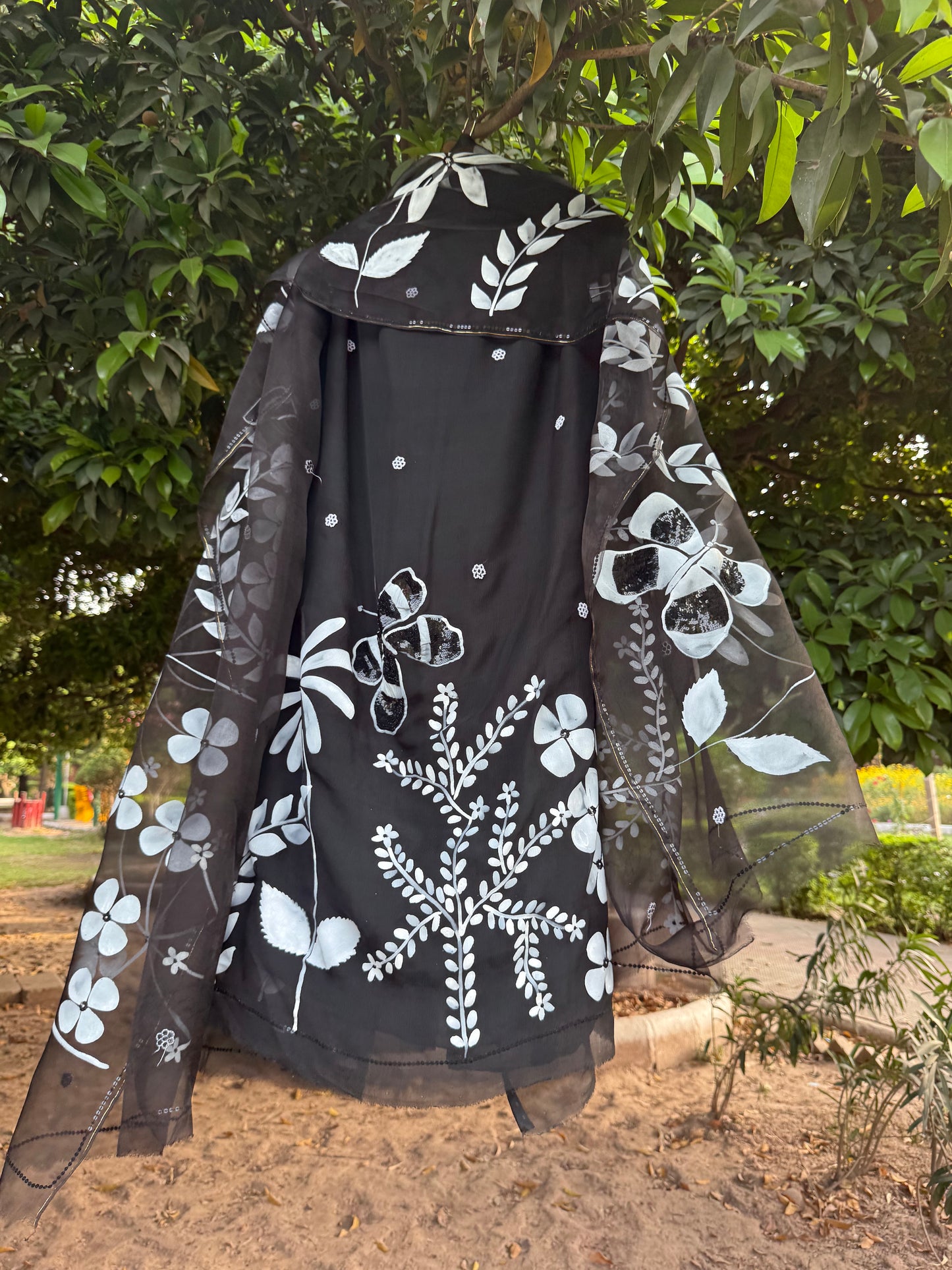 Multi floral chiffon Suit