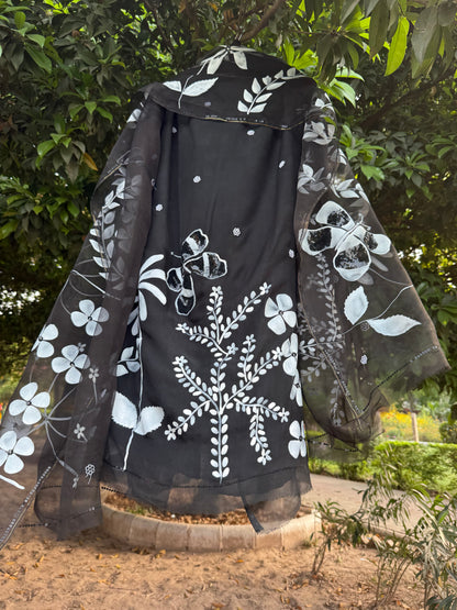 Multi floral chiffon Suit