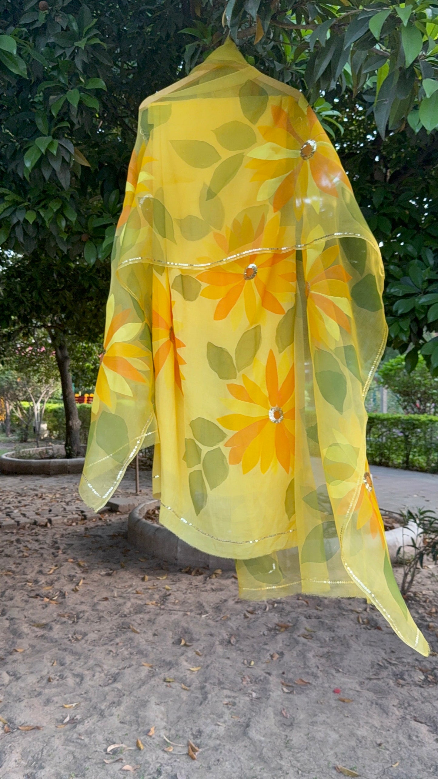 Sunflower chiffon Suit
