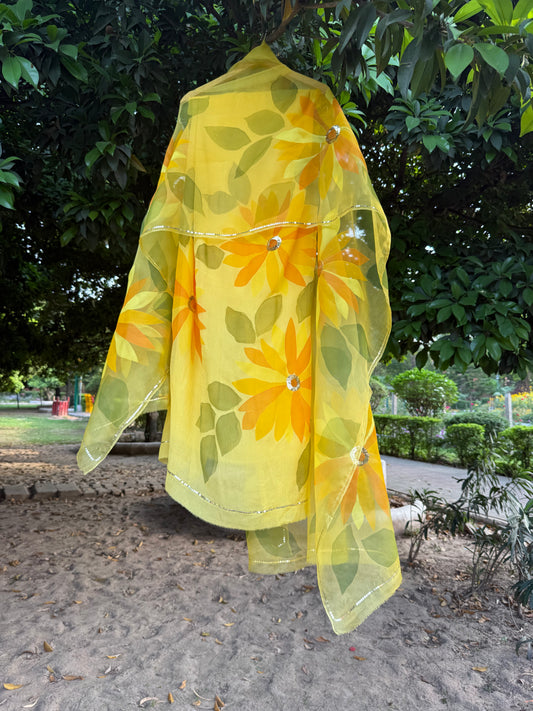 Sunflower chiffon Suit