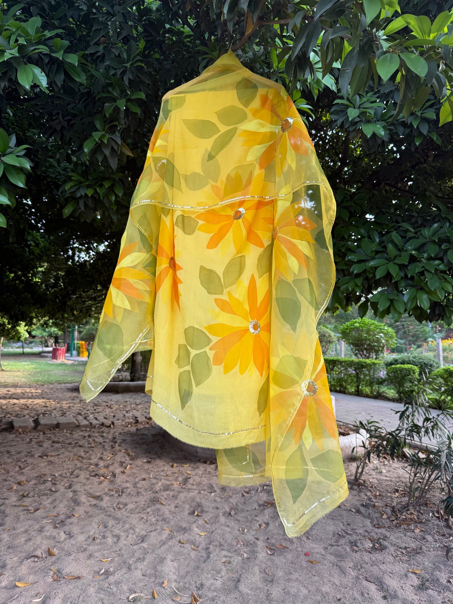 Sunflower chiffon Suit