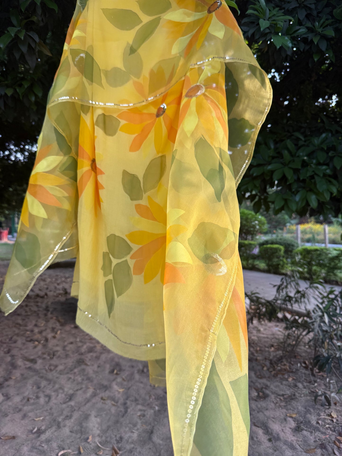 Sunflower chiffon Suit