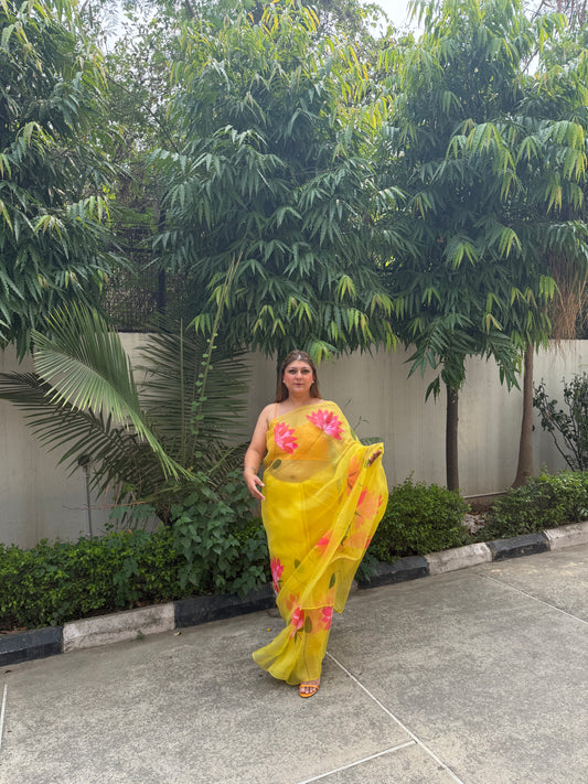 Lotus Organza Saree