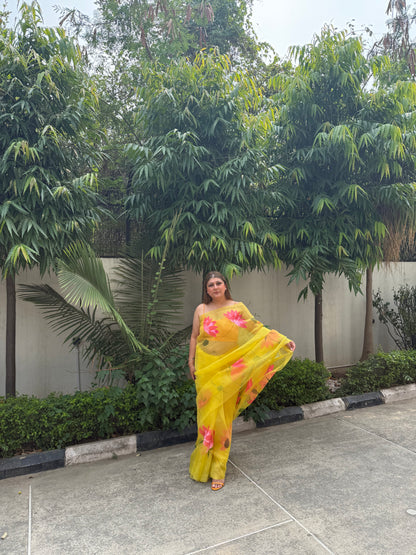 Lotus Organza Saree