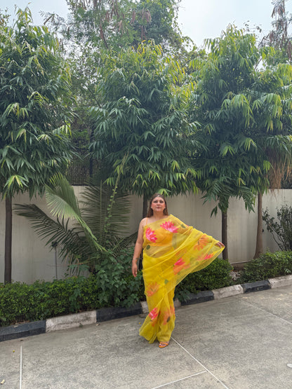 Lotus Organza Saree