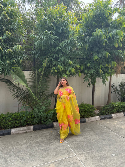 Lotus Organza Saree