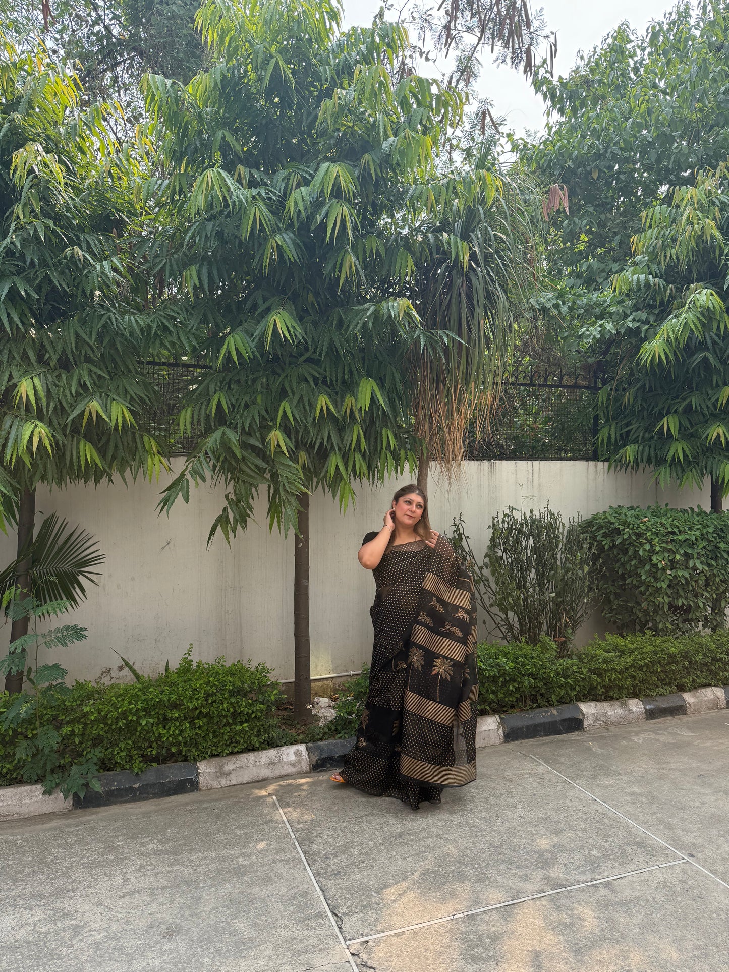Tiger & Tree Organza Saree