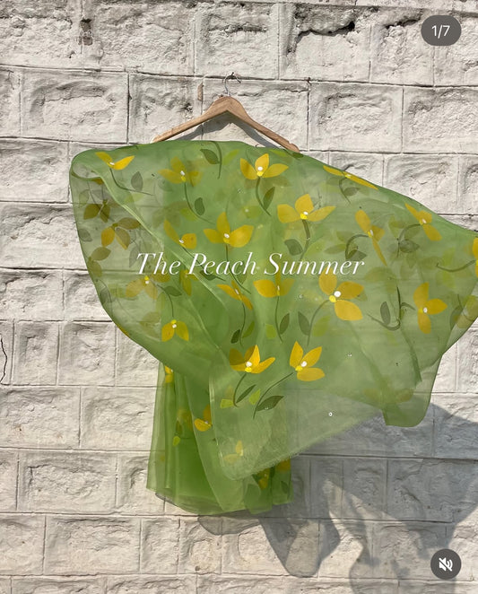 Bougainvillea Organza Saree