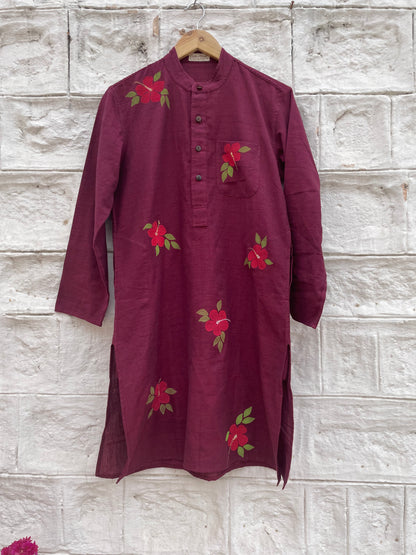 Hibicus Cotton Kurta
