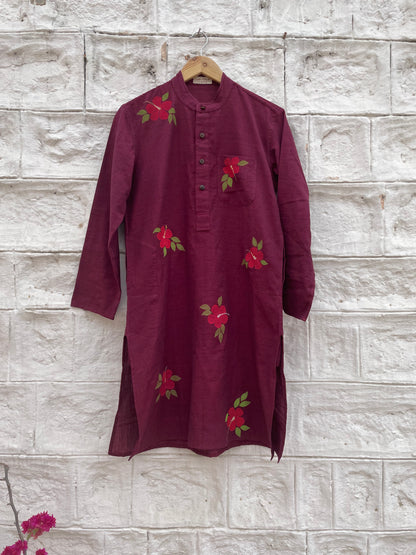 Hibicus Cotton Kurta