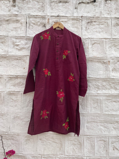 Hibicus Cotton Kurta