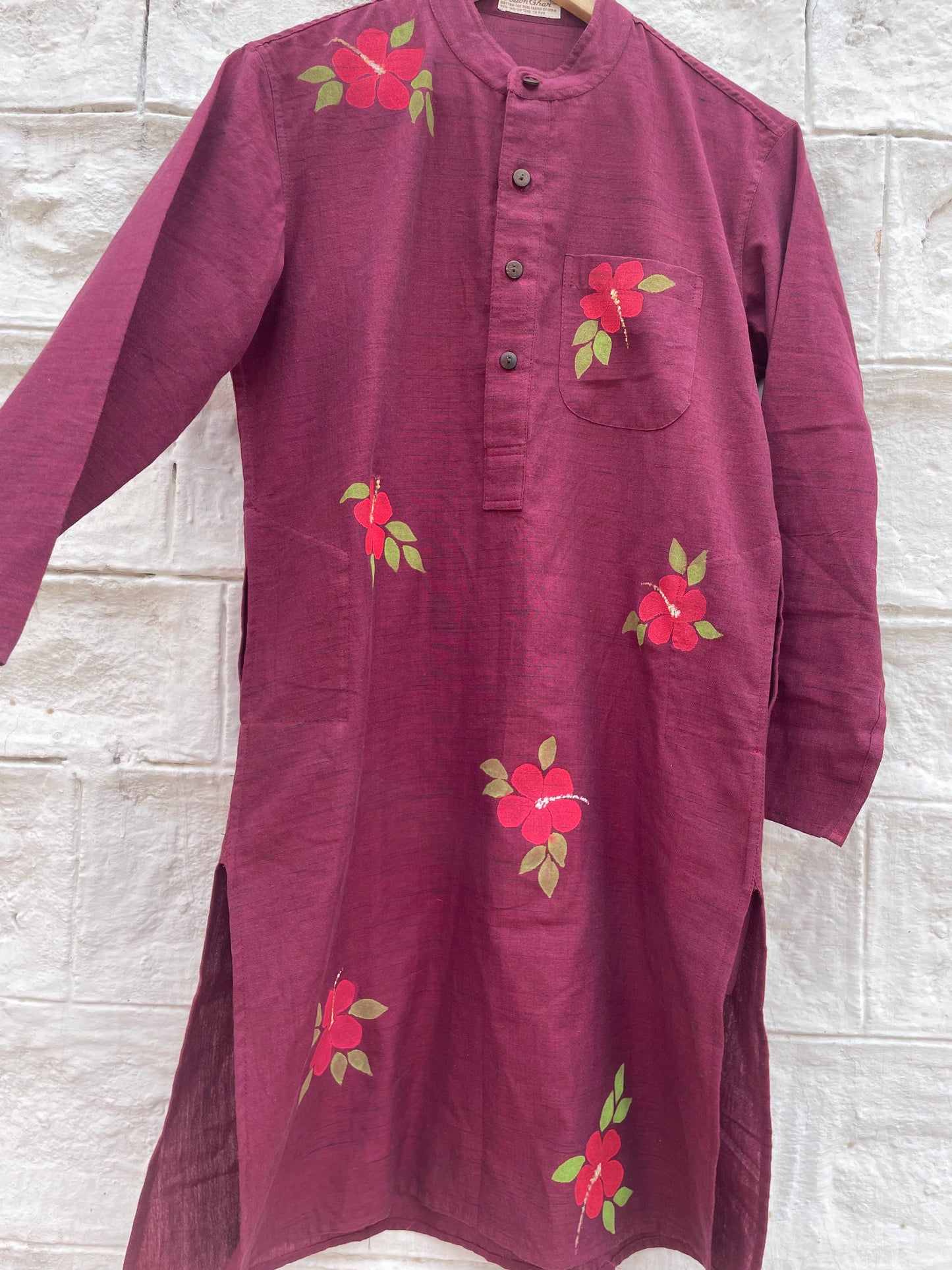 Hibicus Cotton Kurta