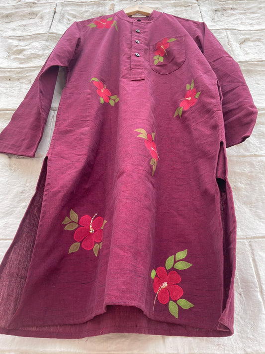 Hibicus Cotton Kurta