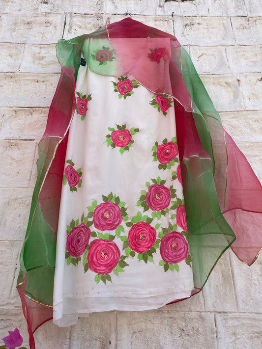 Roses Crepe Suit