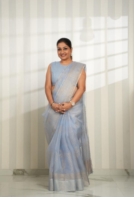 Tiger & Tree Organza Saree