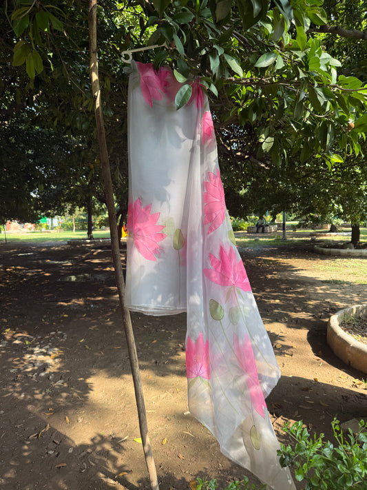Lotus Organza Saree