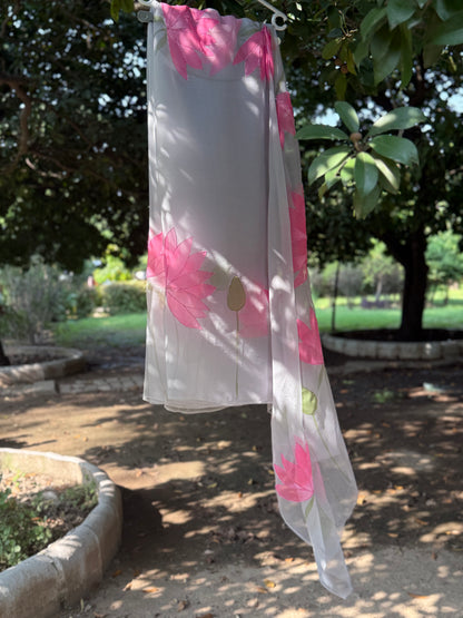 Lotus Organza Saree