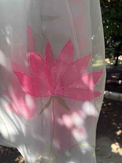 Lotus Organza Saree