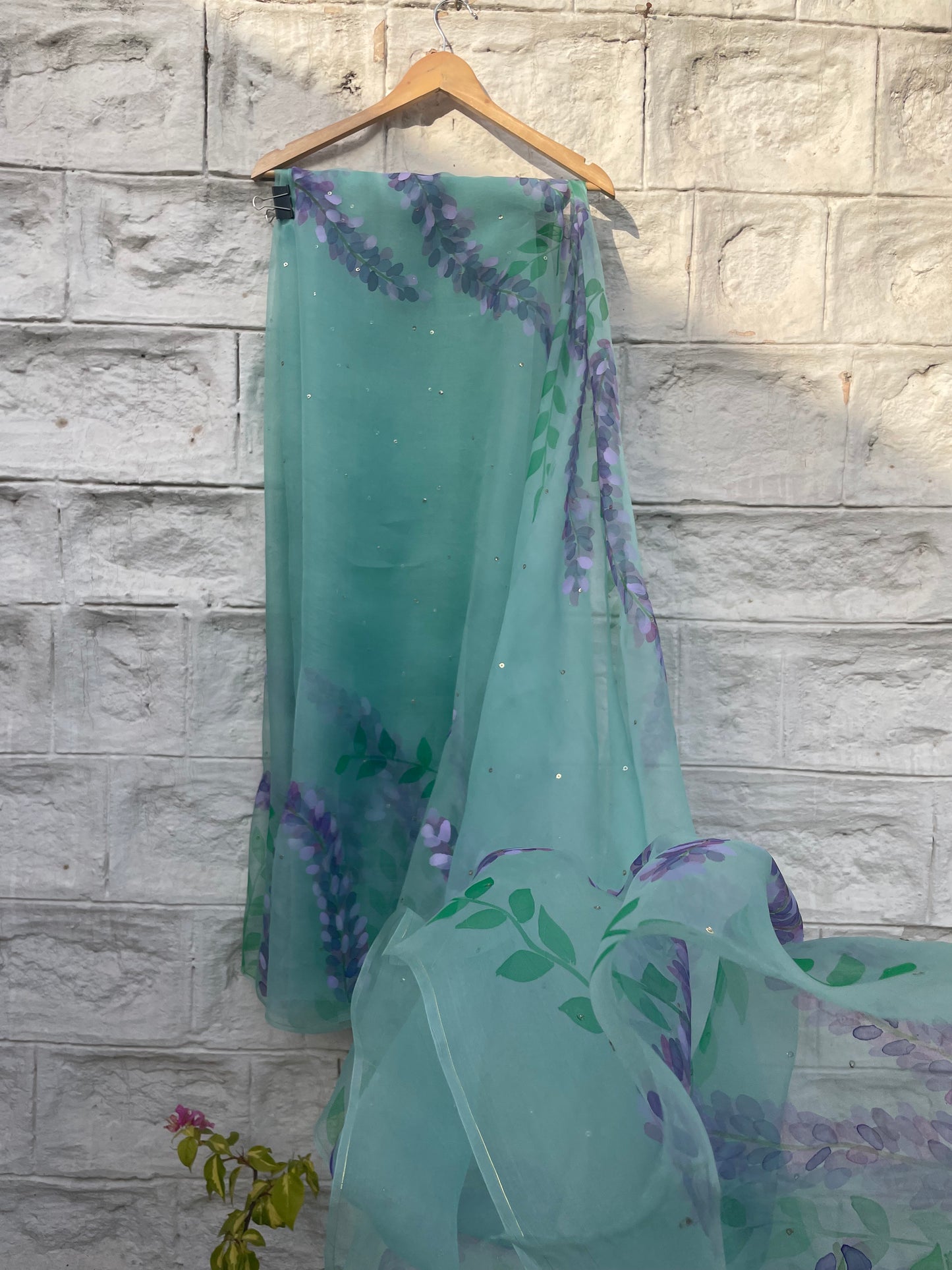 Lavender Organza Saree