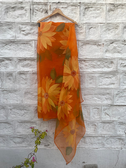Sunflower Organza Saree