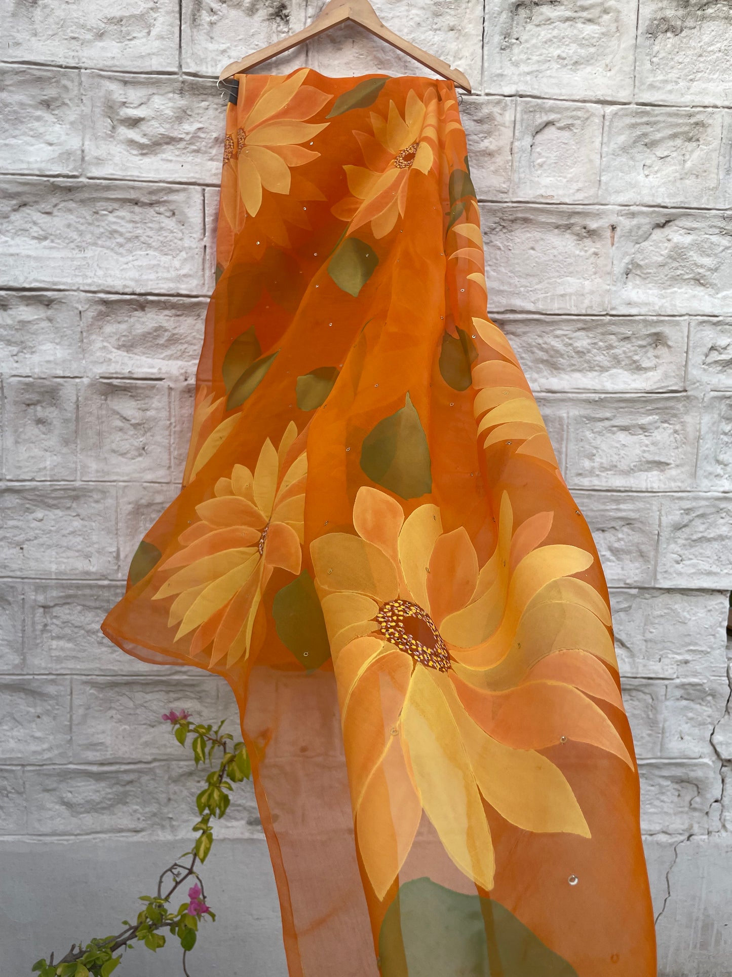 Sunflower Organza Saree
