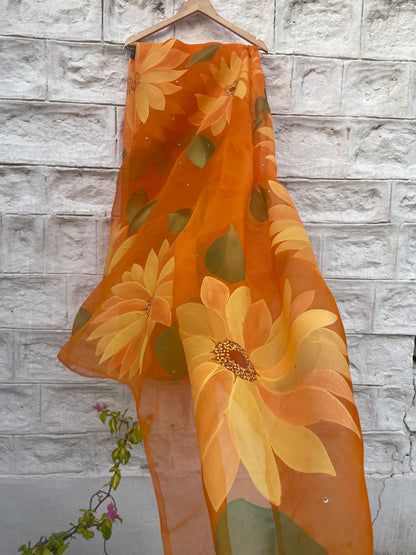 Sunflower Organza Saree