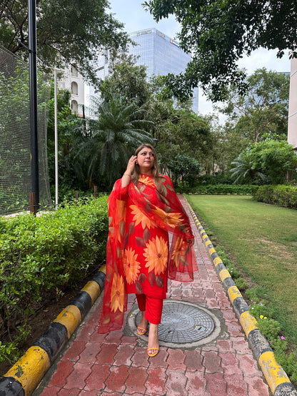 Sunflower Chiffon Suit