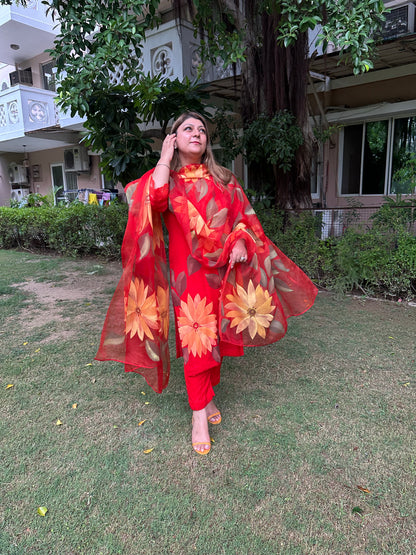 Sunflower Chiffon Suit