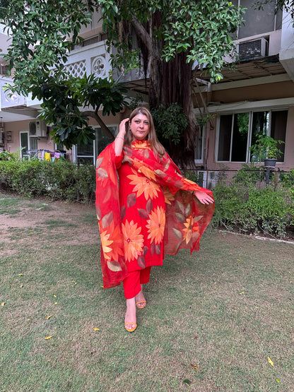 Sunflower Chiffon Suit