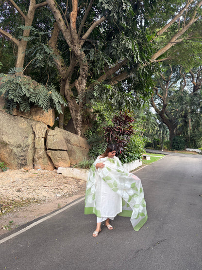 Hibiscus Organza Dupatta