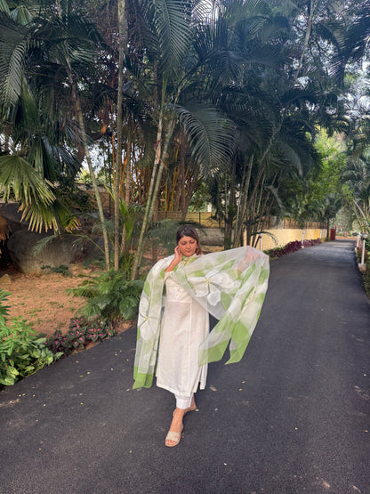 Hibiscus Organza Dupatta