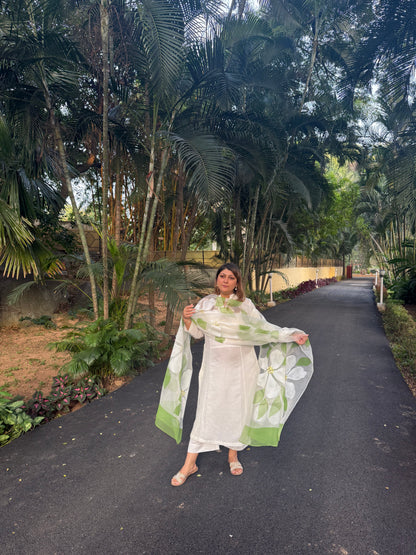 Hibiscus Organza Dupatta