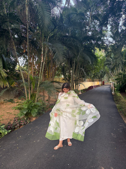 Hibiscus Organza Dupatta