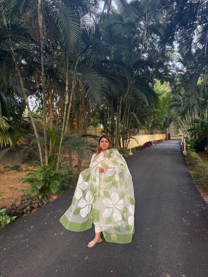 Hibiscus Organza Dupatta