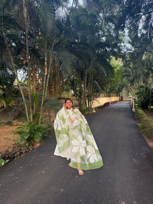 Hibiscus Organza Dupatta