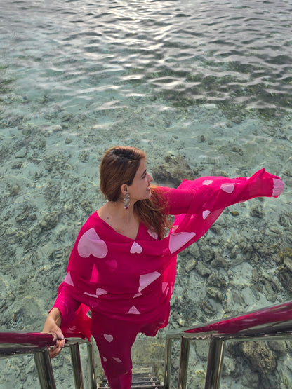 Heart Chiffon Suit