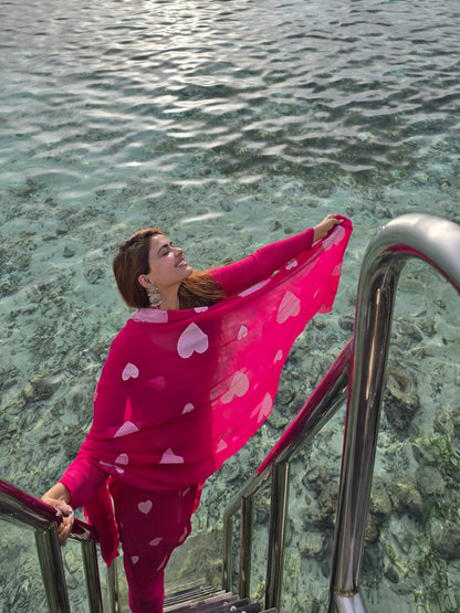 Heart Chiffon Suit