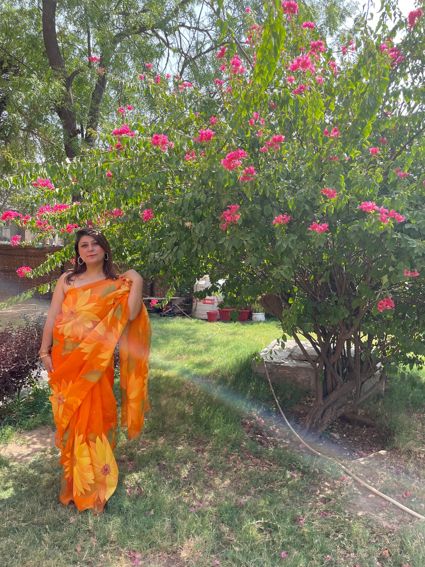 Sunflower Organza Saree