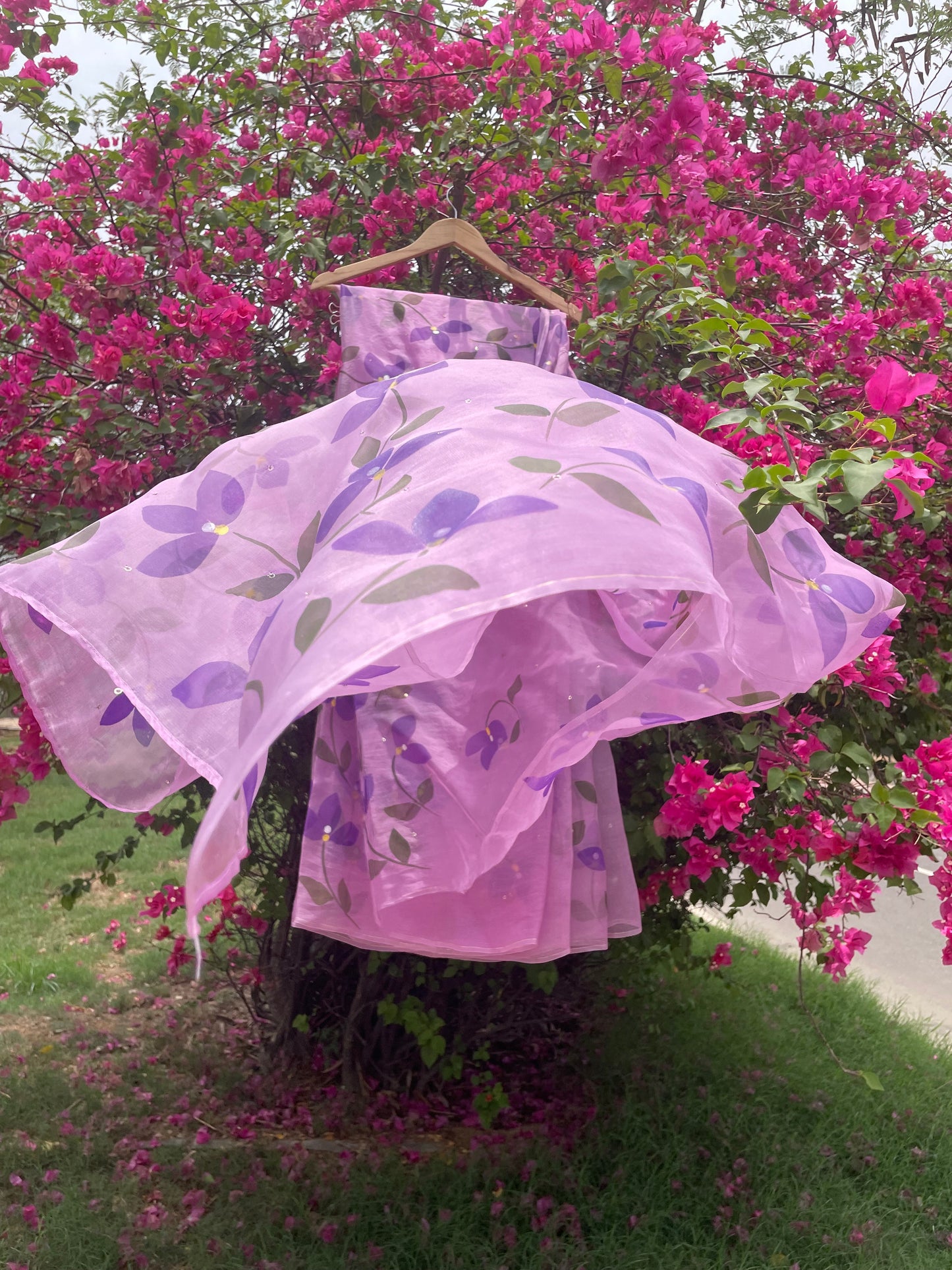 Bougainvillea Organza Saree