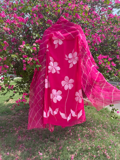 Hibiscus Chiffon Suit