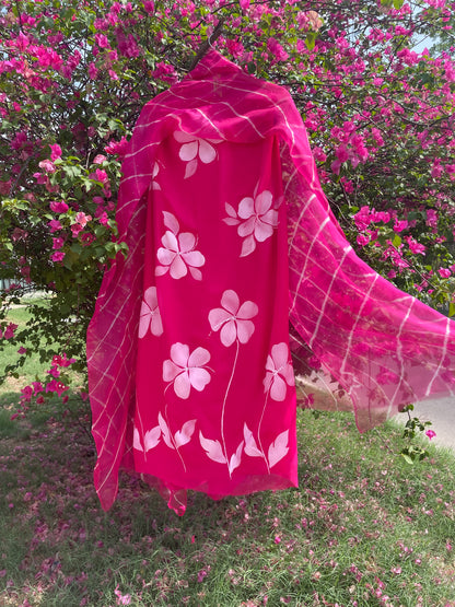 Hibiscus Chiffon Suit