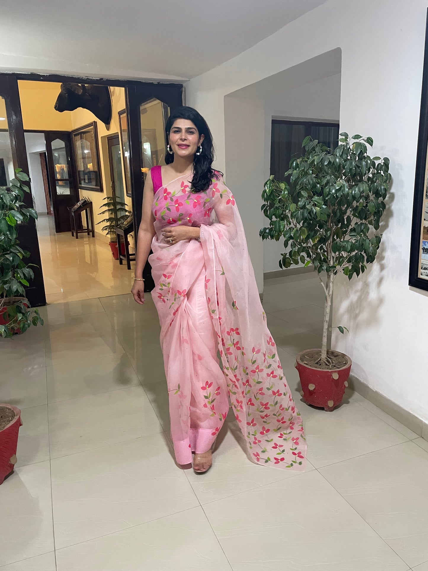 Bougainvillea Organza Saree