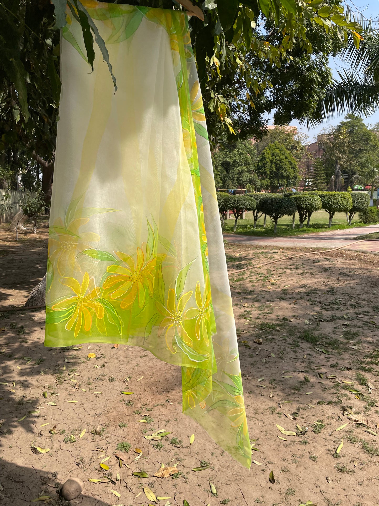 Spring Wildflower Organza Saree