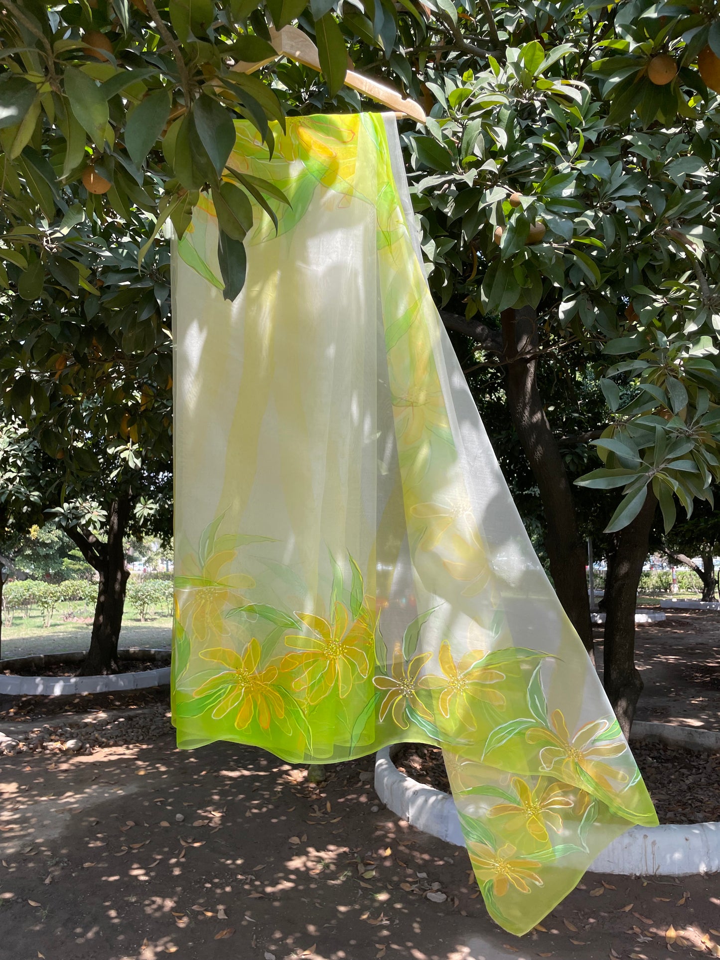 Spring Wildflower Organza Saree