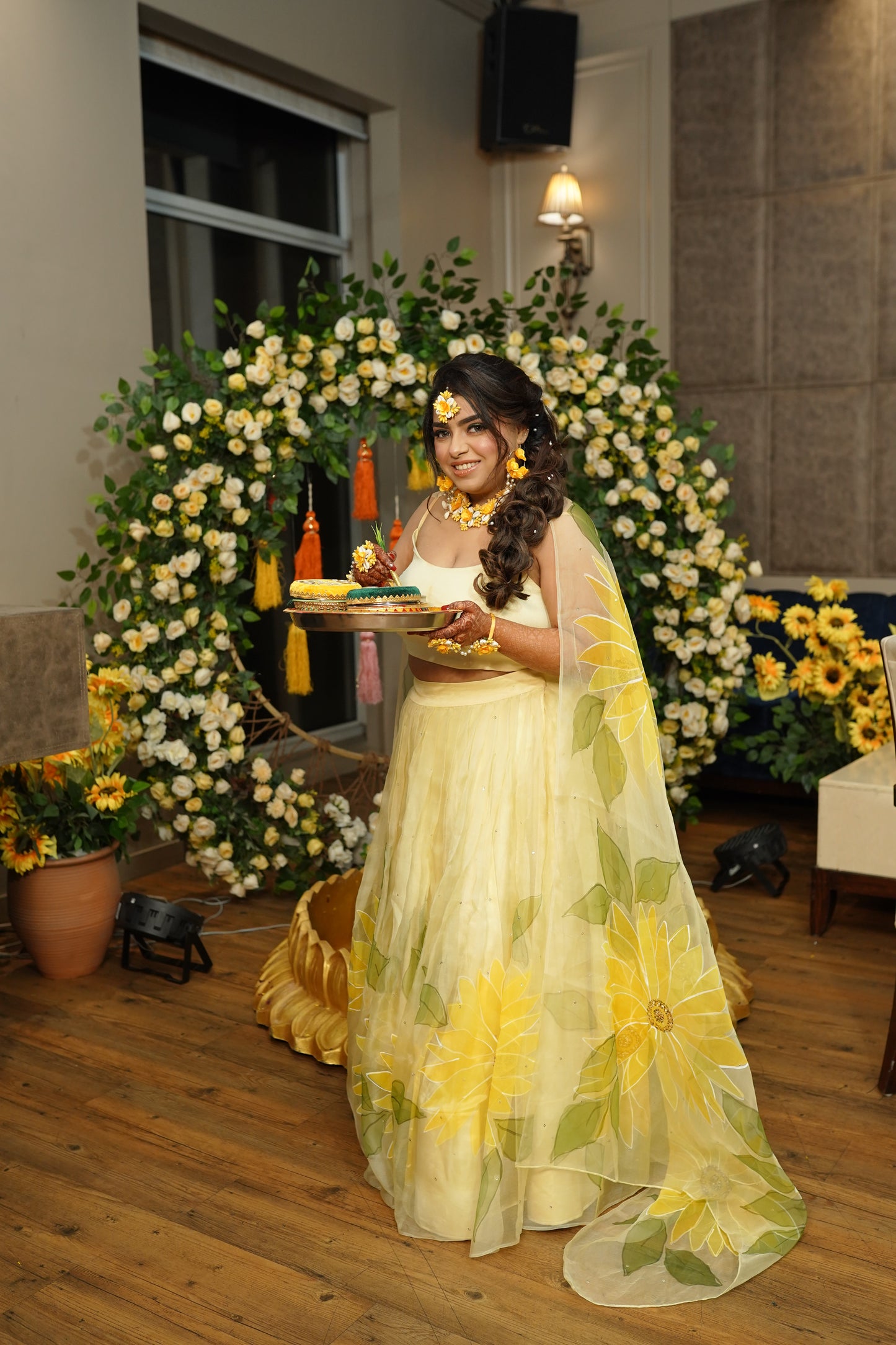 Sunflower Organza Lehenga