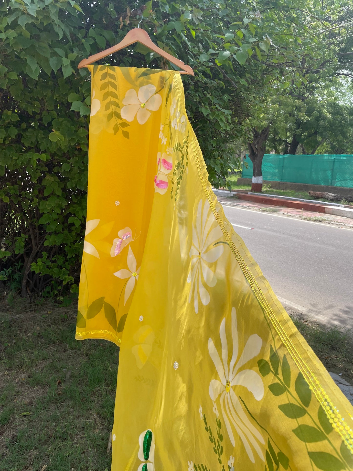 Multi floral Organza Saree